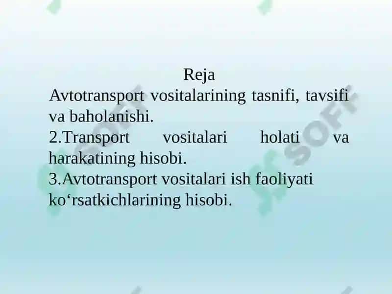 Avtotransport korxonalarida buxgalteriya hisobining xususiyatlari 2