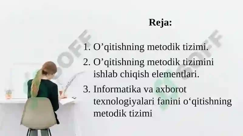 INFORMATIKA VA AXBOROT TEXNOLOGIYALARI FANINI О‘QITISHNING METODIK TIZIMI 2