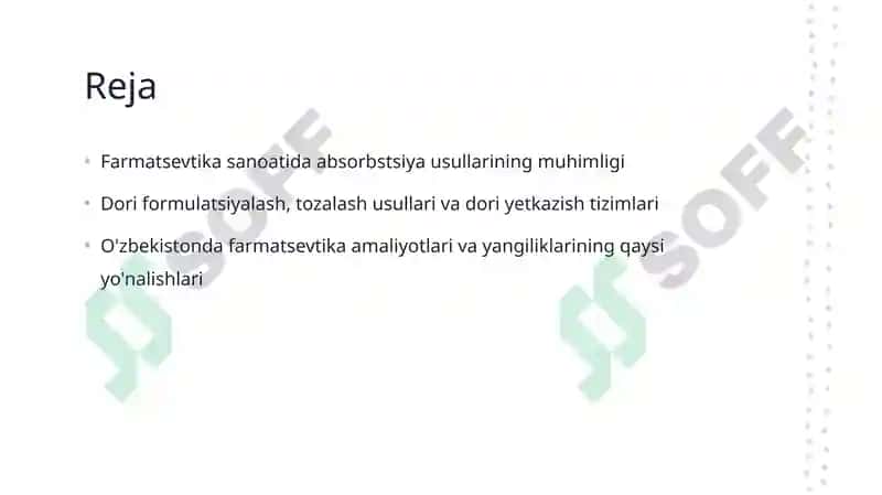 Farmatsevtika sanoatida absorbstsiya usullarining muhimligi 2