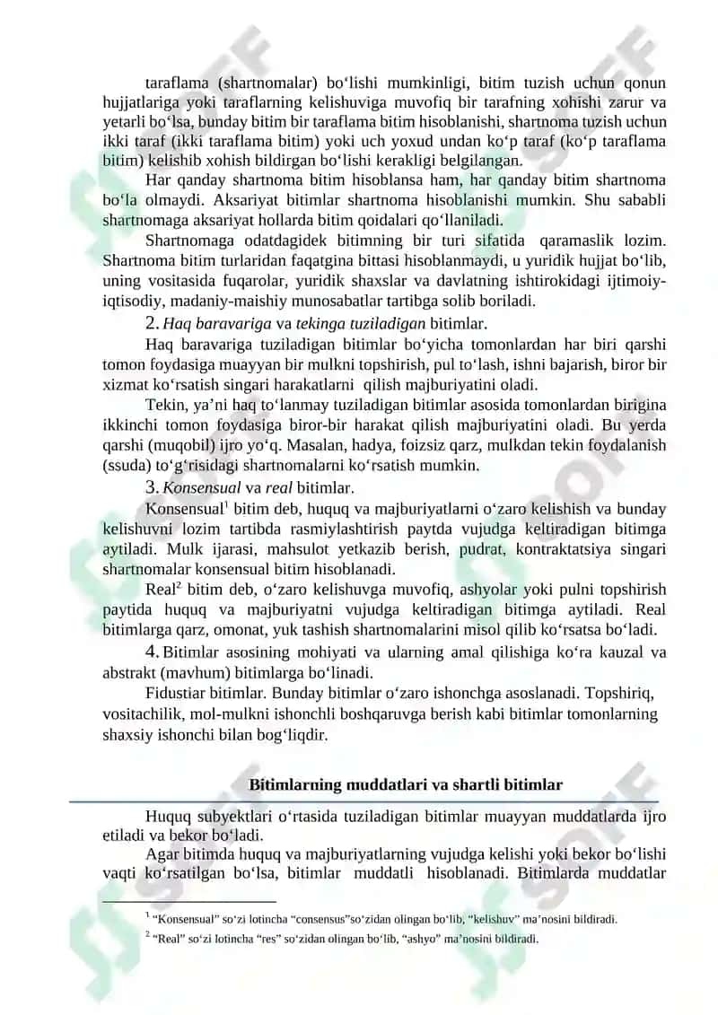 Bitimlar. Vakillik va ishonchnoma 2