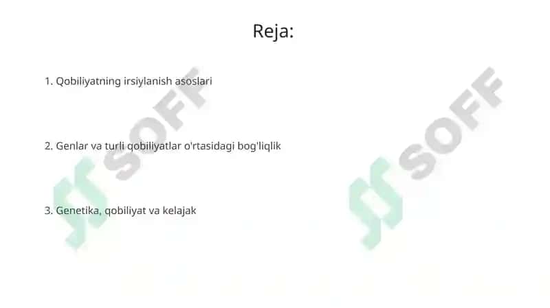 Qobiliyat va genetika 2