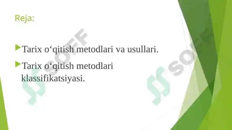 Tarixo‘qitishning metodlari va ularning klassifikatsiyasi 2