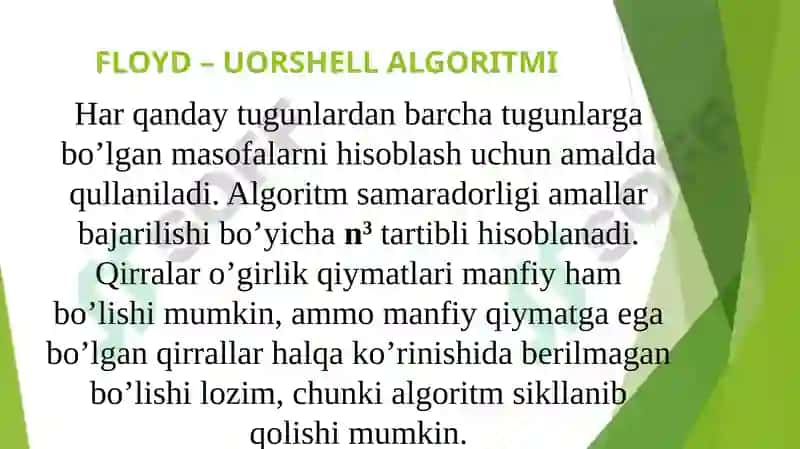 FLOYD – UORSHELL ALGORITMI 2