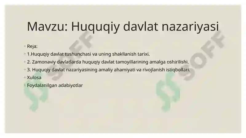 Huquqiy davlat nazariyasi 2