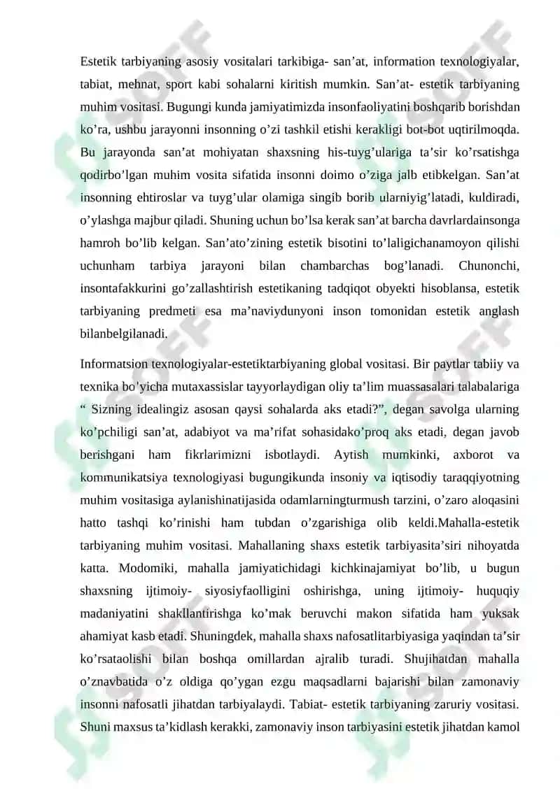 Estetik tarbiyaga tahdidlar 2