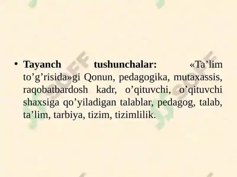 O’zbekiston Respublikasida ta’lim tizimini rivojlantirishning kontseptual asoslari 2