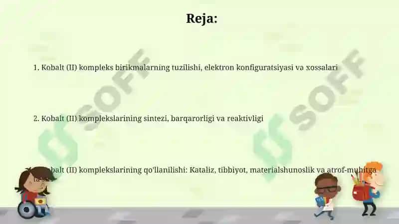 Kobalt (II) kompleks birikmalari va ularning xossalari 2