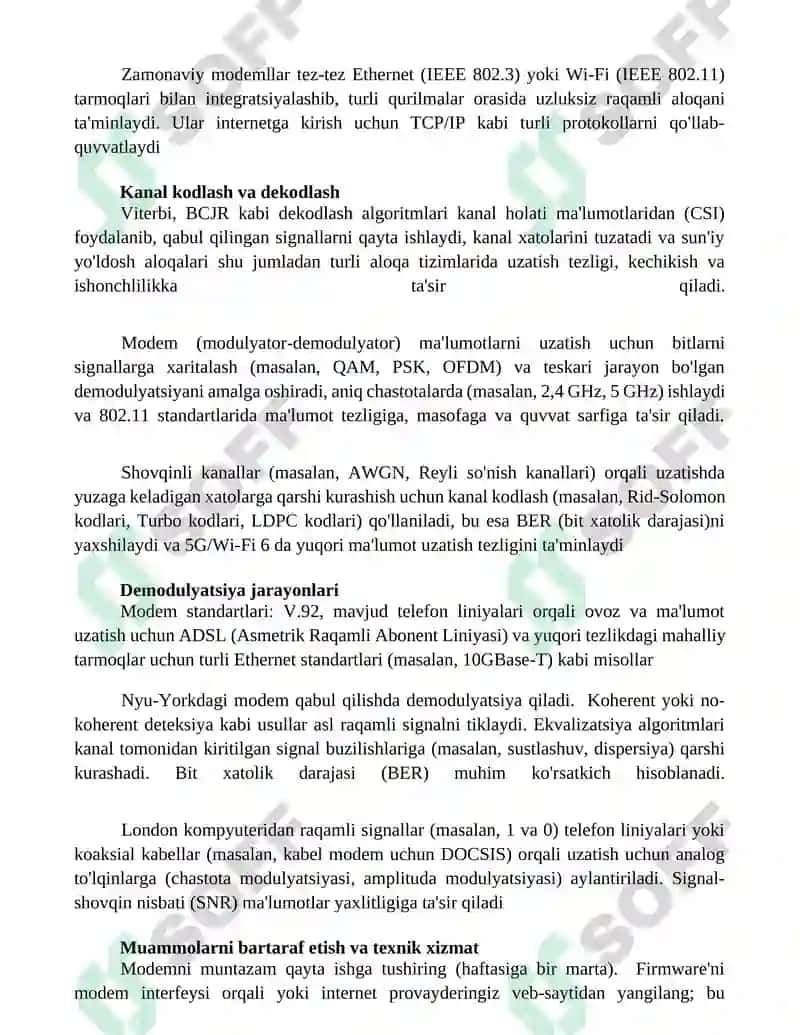 Modem qurilmasi vazifasi 2