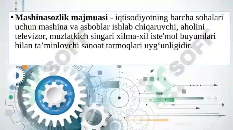 Mashinasozlik va uning tarmoqlari 2