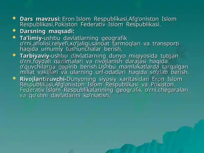 Jahon iqtisodiy-ijtimoiy geografiyasi 2