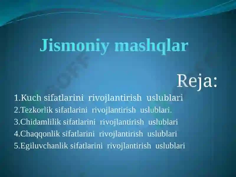 Jismoniy mashqlar 2