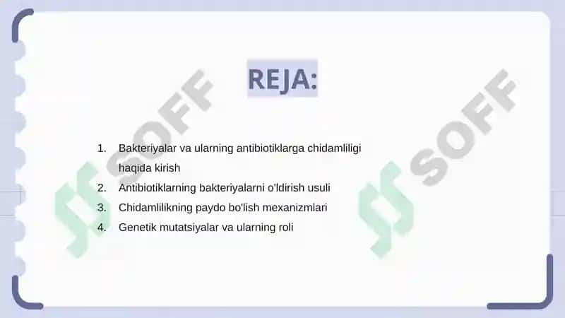 Bakteriyalarning antibiotiklarga chidamliligi 2
