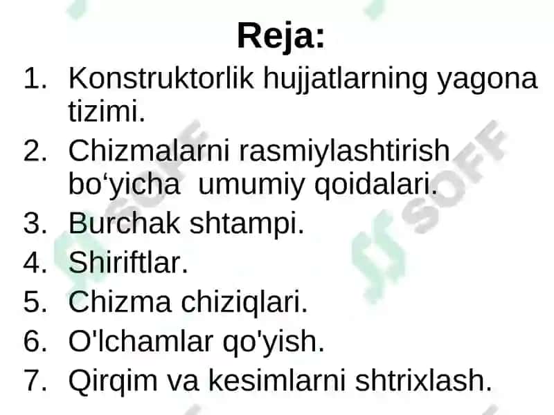Chizmalarni standart talabi bo’yicha bezashning asosiy qoidalari 2