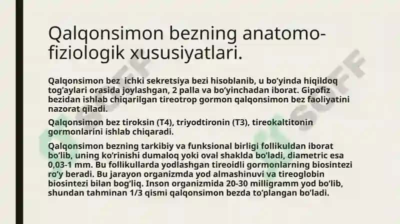 Qandli diabet va gipotireozning kelib chiqish sabablari va patogenezi 2