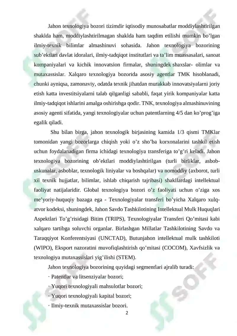 Jahon texnologiya bozori 2