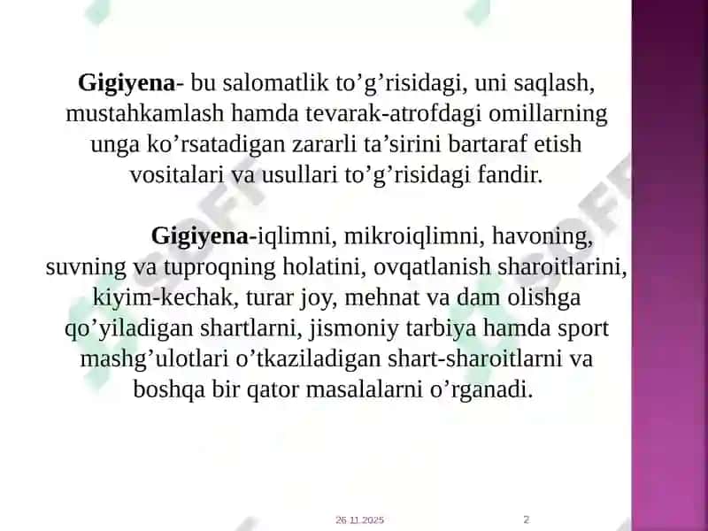 Jismoniy tarbiya gigiyena 2