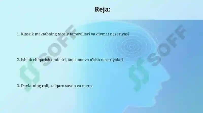 Klassik maktab vakillarining iqtisodiy qarashi 2