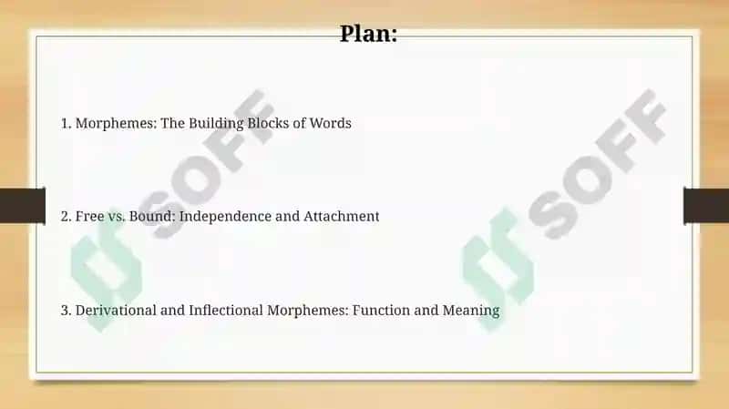 Types of morphemes 2