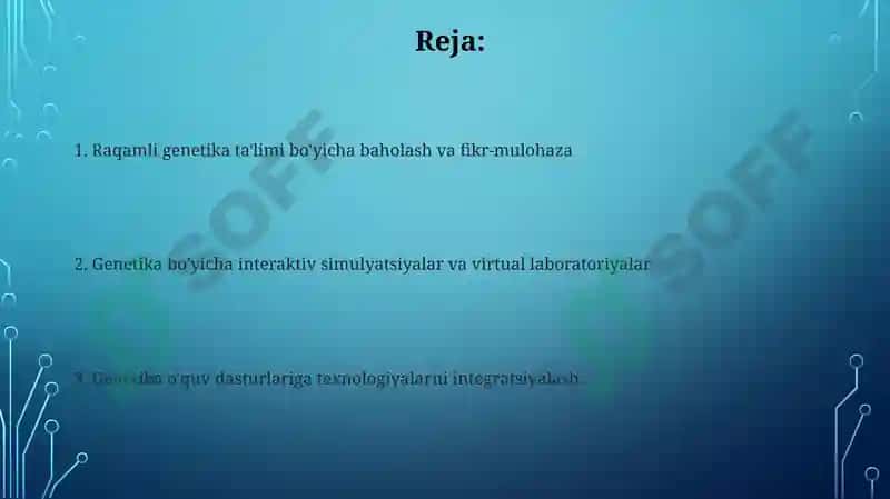 Genetika ta'limi kelajagi 2
