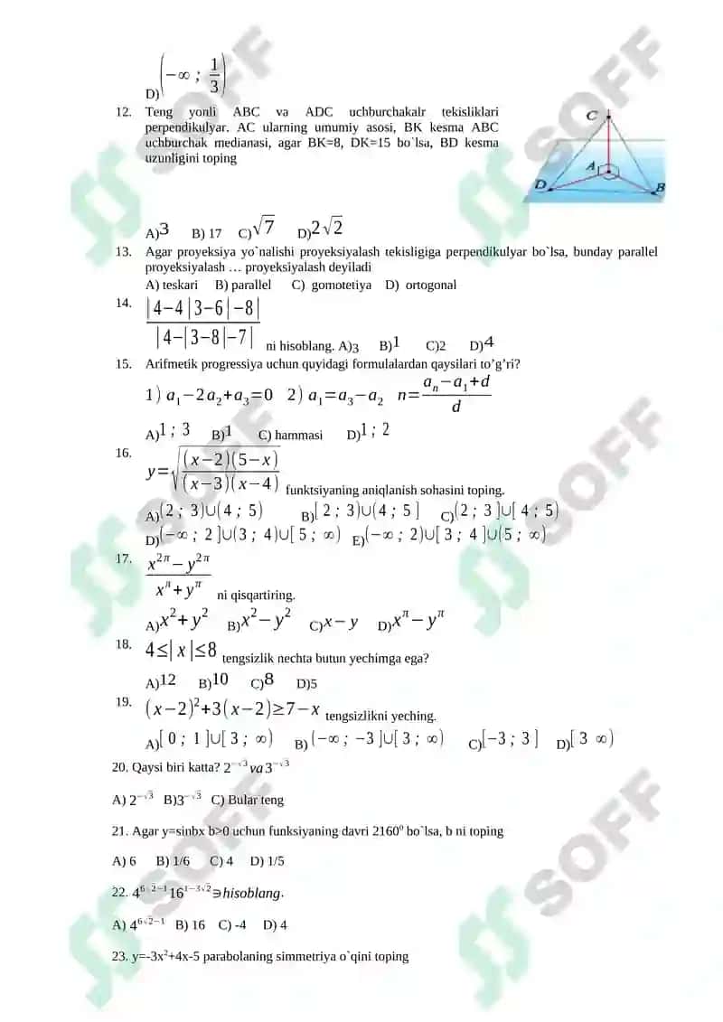 10-sinf. Matematika 2