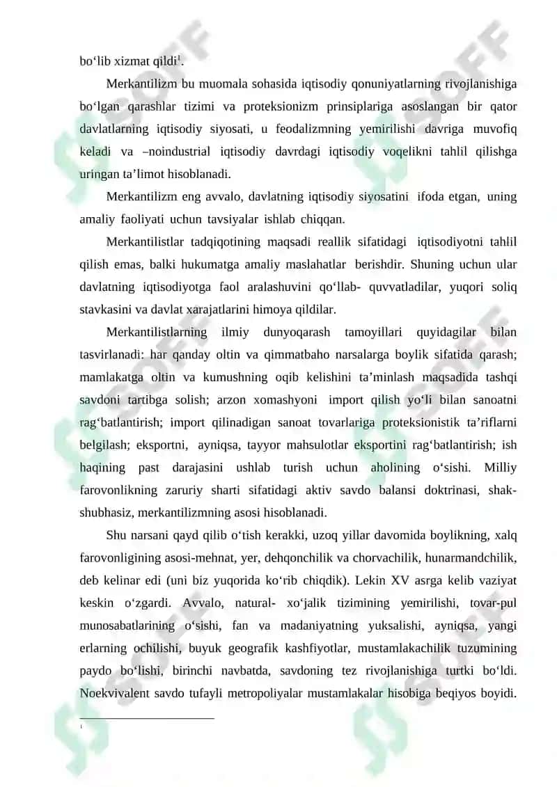 MERKANTILIZM IQTISODIY TA’LIMOTI 2