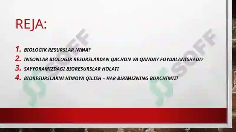 Biologik resurslarni muhofaza qilish 2