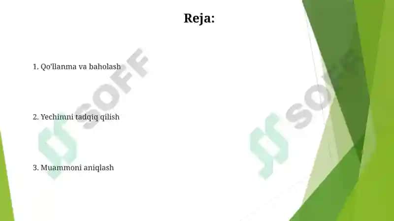 Tenglamalar yechish metodikasi 2