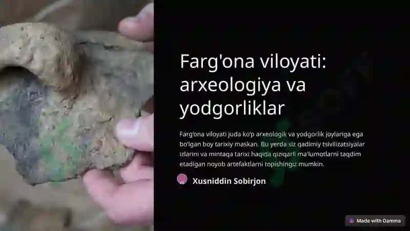 Farg'ona viloyati arxeologik va mamoriy obidalari 2