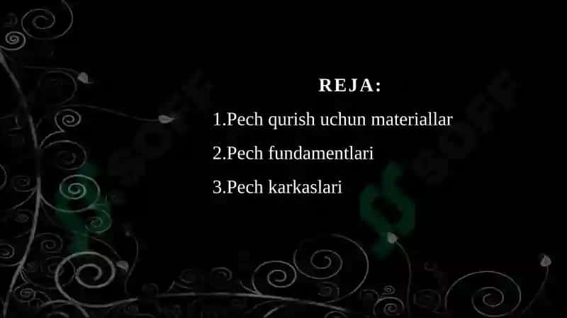 Pech qurish uchun materiallar. Pech fundamentlari. Pech karkaslari. 2