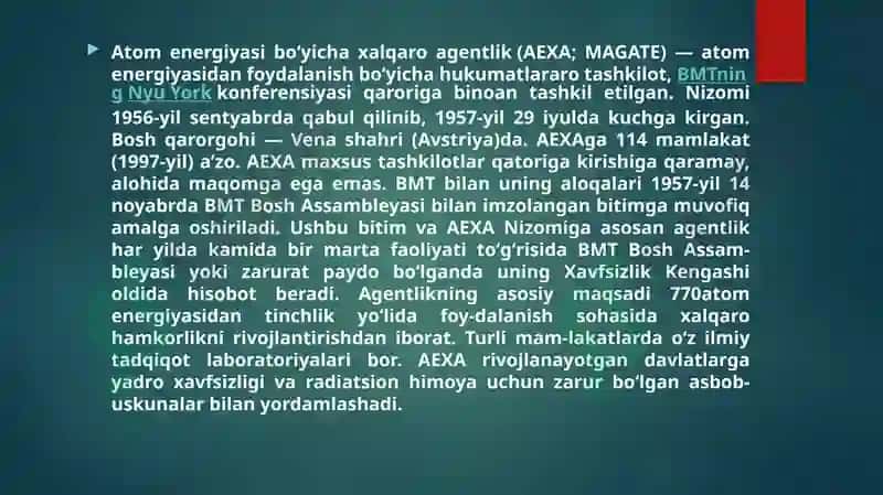Atom energiyasi agentligi 2