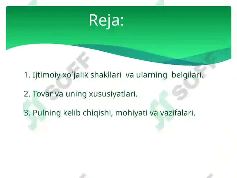 Ijtimoiy xo`jalik shakllari va ularning belgilari 2