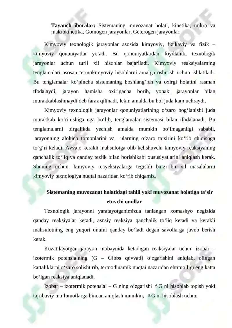 Kimyoviy texnologiyada fizik kimyoviy qonuniyatlar 2