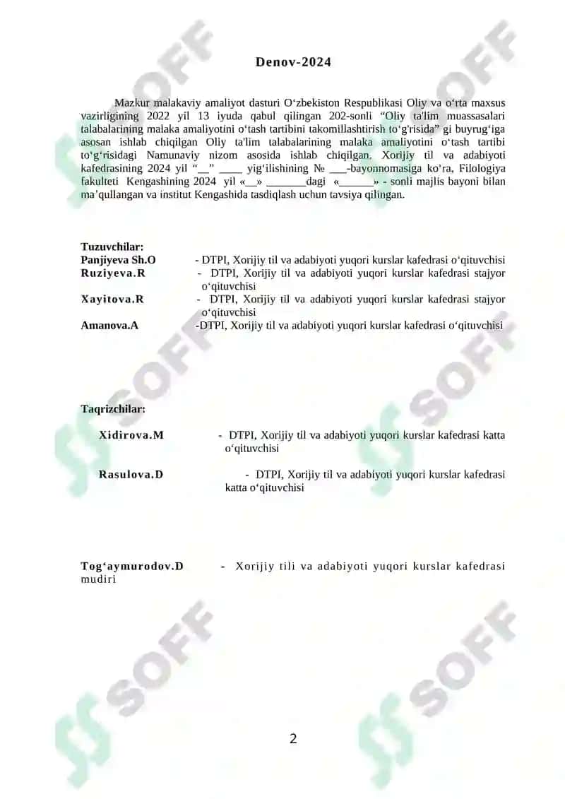 Malakaviy Amaliyot Dasturi 60111800 2