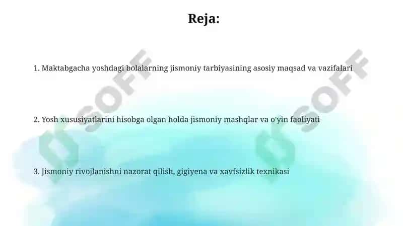 Maktabgacha yoshdagi bolalar jismoniy tarbiyasining oʻziga xos xususiyatlari 2