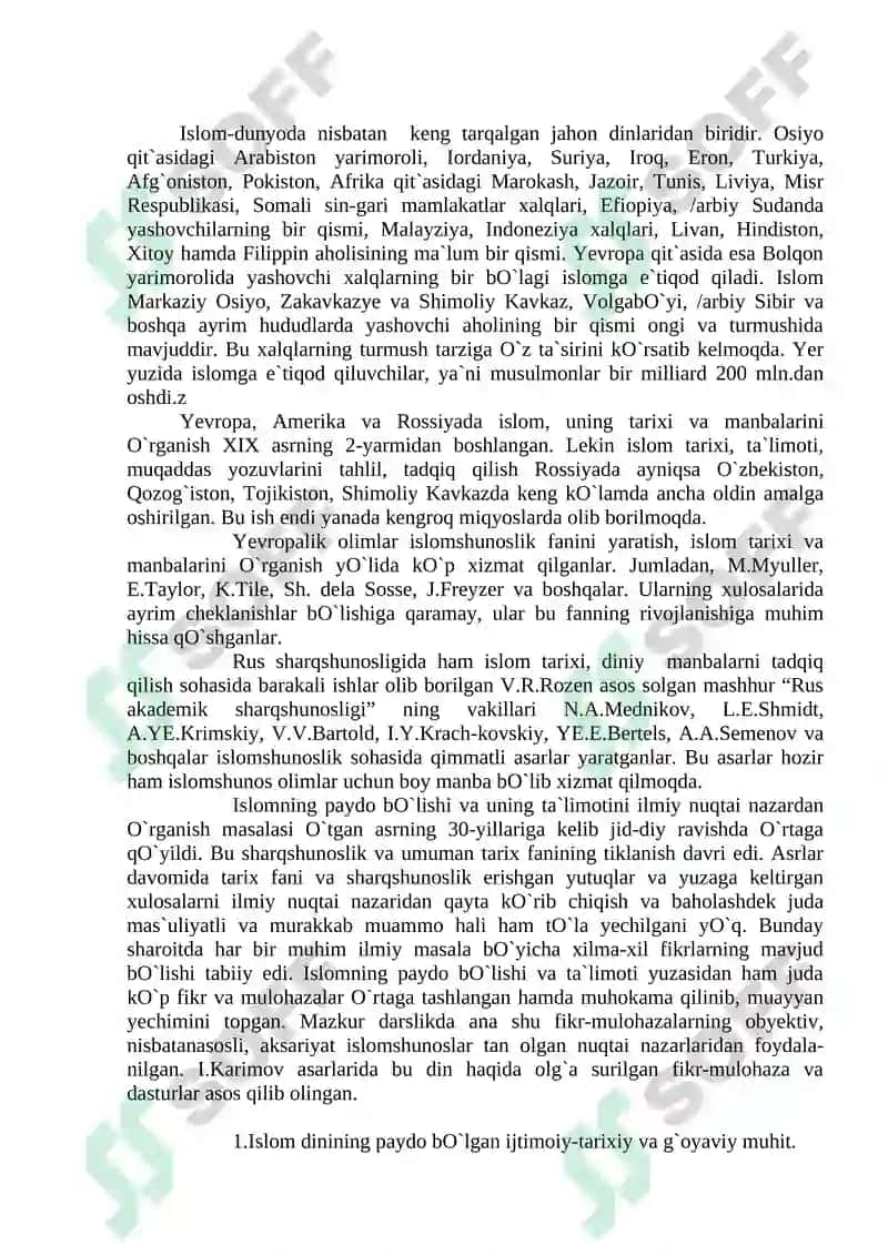 Islom Diniyning Vujudga Kelishi va Tarqalishi 2