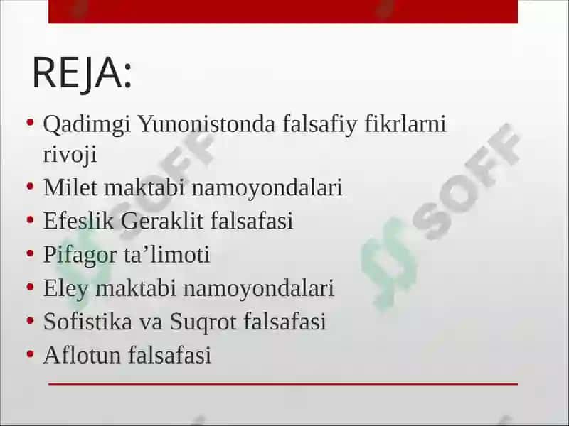 Qadimgi Yunonistonda falsafiy fikrlarni rivoji 2