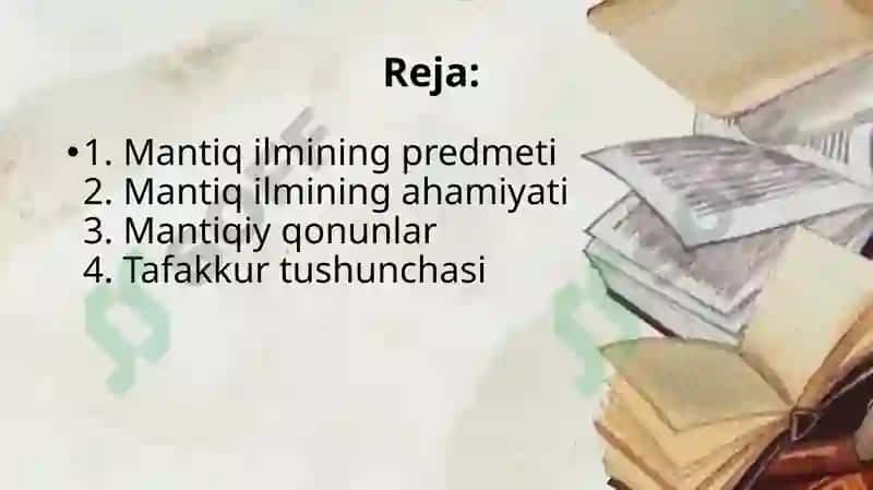 Mantiq ilmining predmeti axaniyati va asosiy qonunlari tushuncha tafakkur sifatida 2