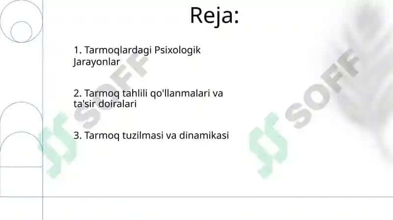 Psixalogik tarmoqlar 2