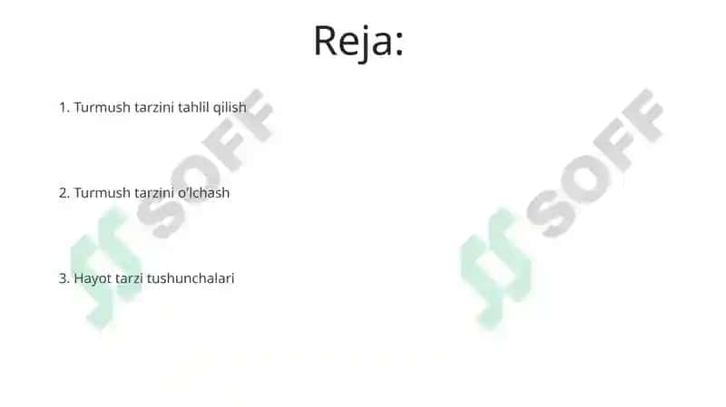 Turmush tarzi konsepsiyasi va uni oʻlchash usullari 2