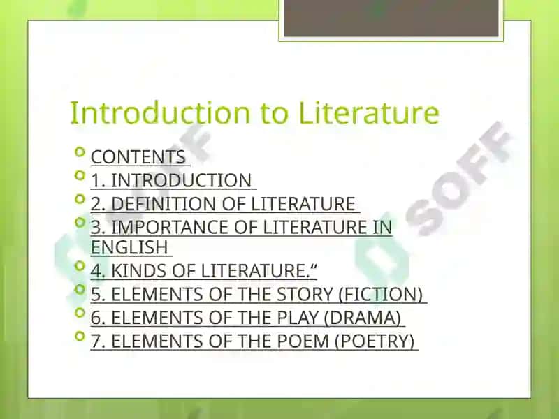 Introduction to Literature 2