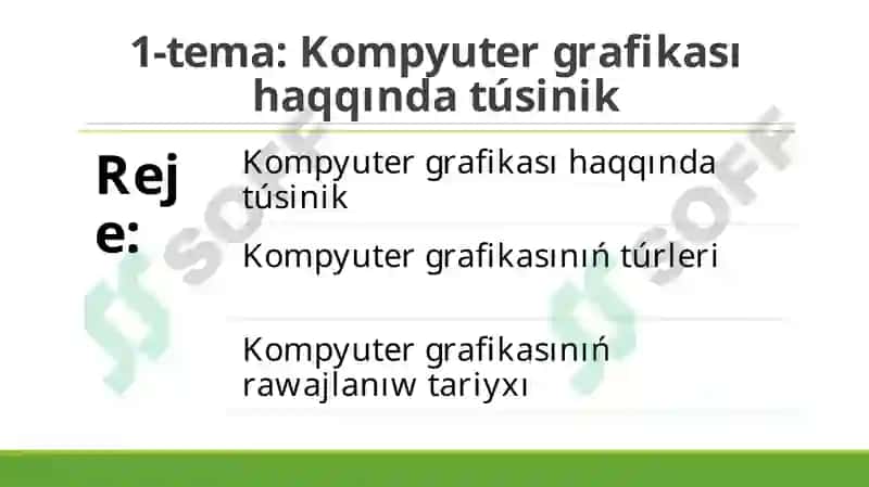 Kompyuter grafikası haqqında túsinik 2