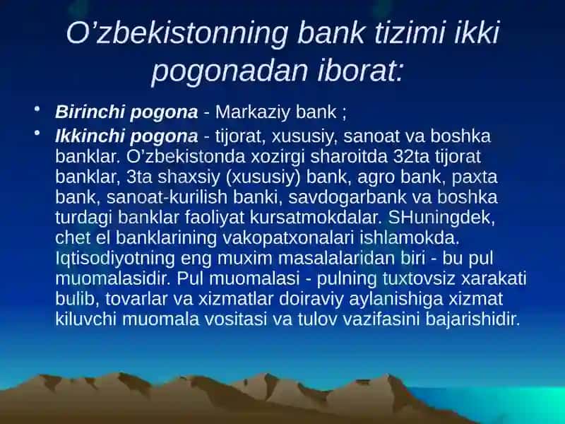 Bank sektori va texnologiyalar 2