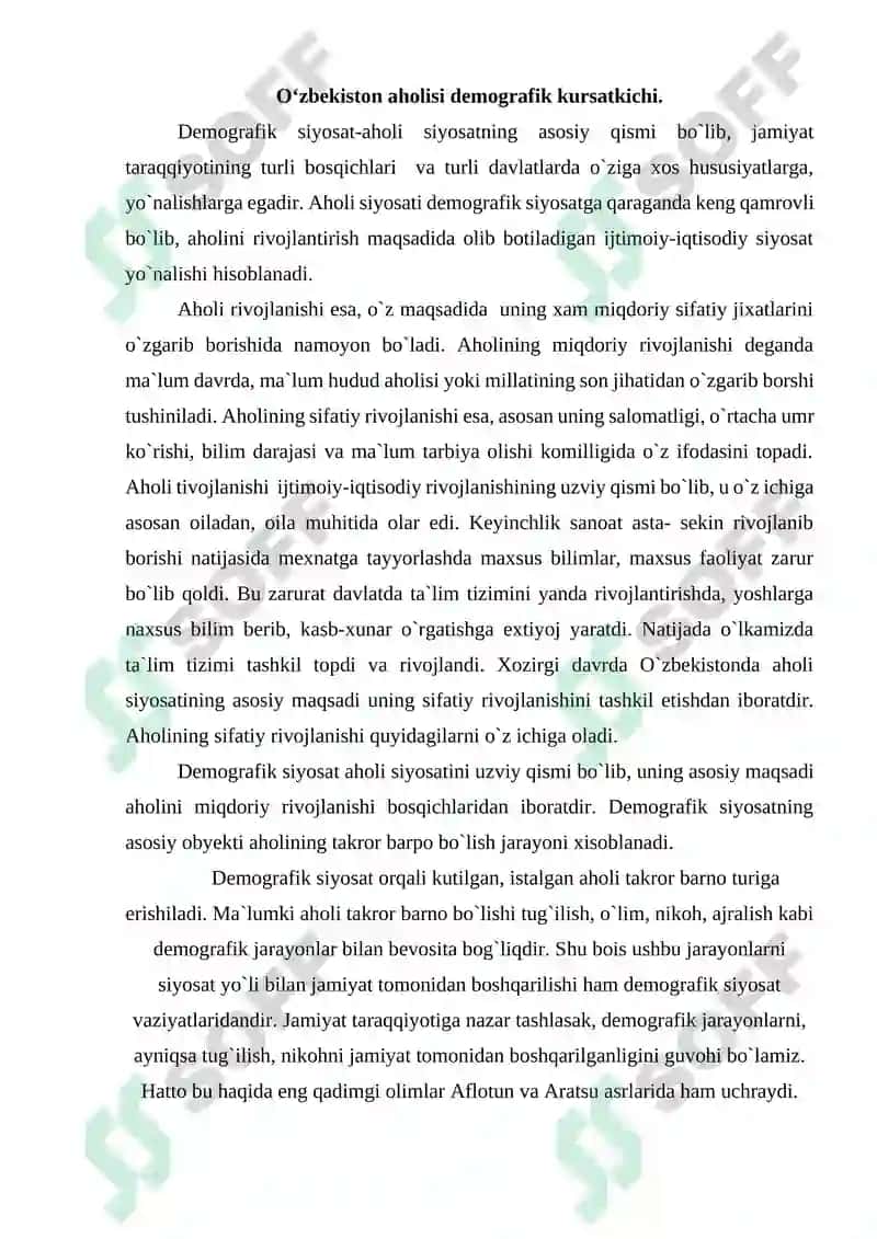 O‘ZBEKISTON SHAHARLARINING DEMOGRAFIK TARKIBI 2