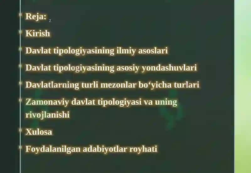 Davlat Tipologiyasi 2