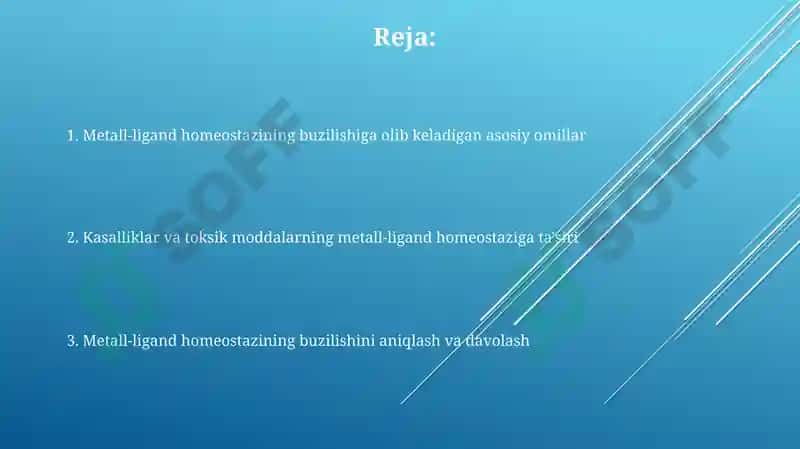 Tananing metall-ligand gomeostazining buzilishi mumkin bo'lgan holatlar 2