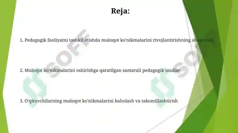 Pedagogik faoliyatni tashkil etishda muloqotga kirishishni rivojlantirish 2