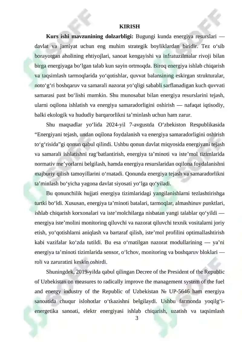 ENERGIYA TA’MINOTI TIZIMLARIDA O‘RNATILGAN NAZORAT MODULLARI 2