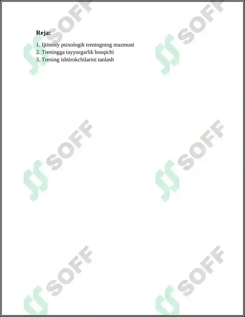 IJTIMOIY PSIXOLOGIK TRENINGLARNING ASOSIY BOSQICHLARI 2