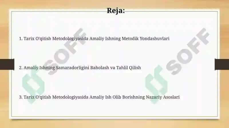 Tarix oʻqitish metodikasi fanida amaliyoti oʻtkazishning nazariy- uslubiy asoslar 2