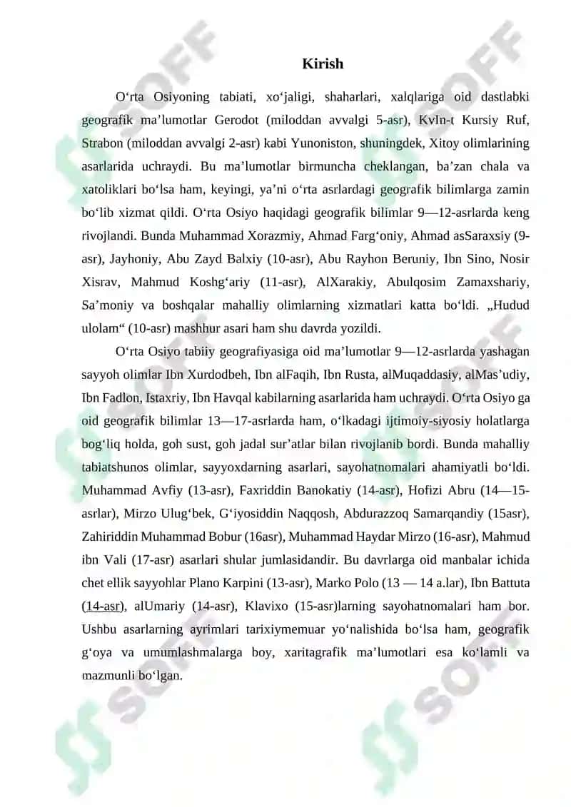 O`rta Osiyo tabiatini geografik o`rganish tarixi 2